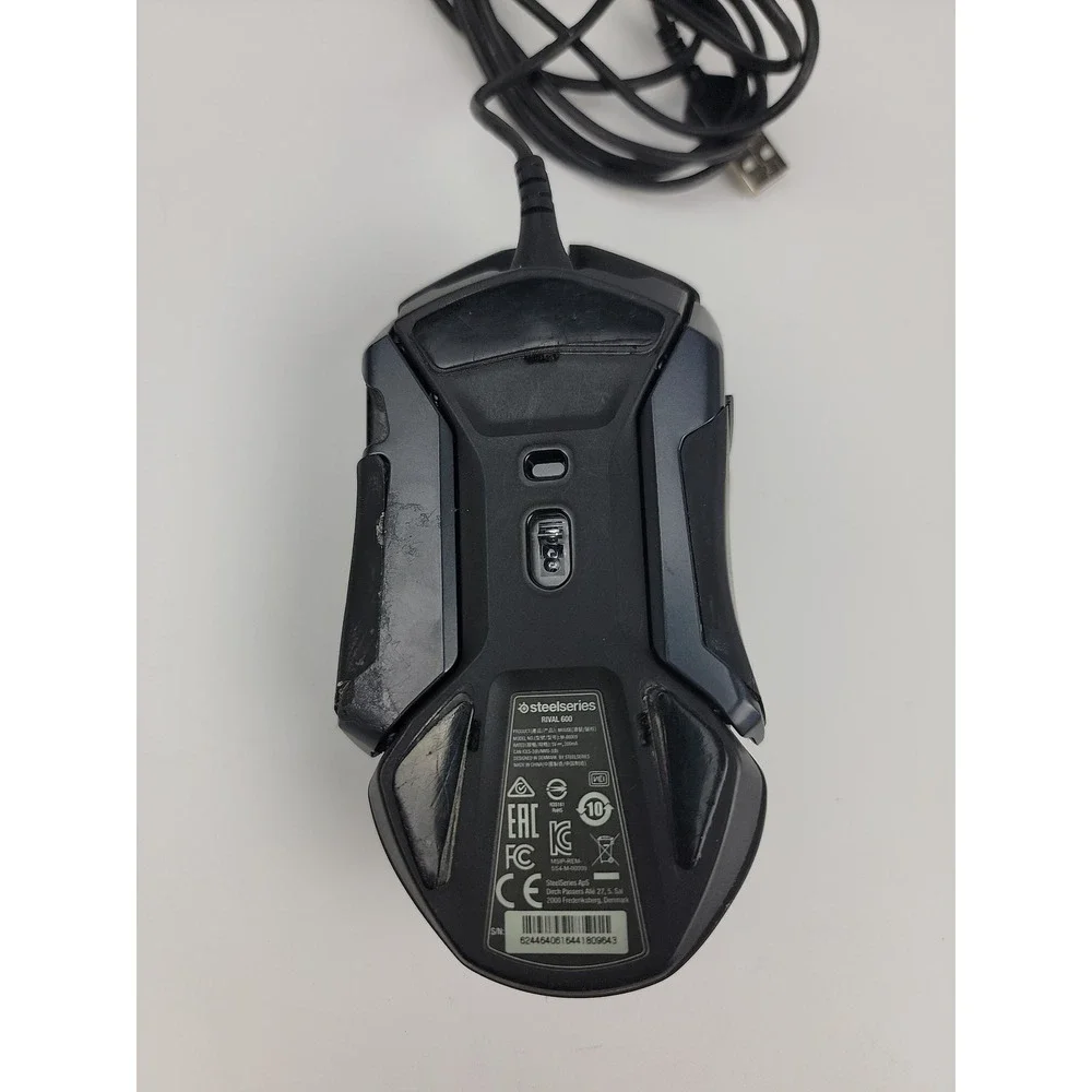 SteelSeries Rival 600 Wired Gaming Mouse Black RGB Dual Optical Sensor M-00010